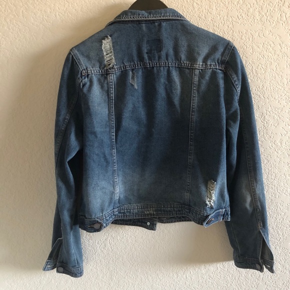 Distressed Jean Jacket. Super soft! - Picture 3 of 6